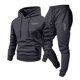 thumbnail image 2 of Ceisia Men's Loose Fit Hooded Sweatshirt & Jogger Pants Set | Casual Warm Two-Piece Tracksuit Gifts, 2 of 5