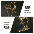 thumbnail image 3 of Gymnture christmas Brass Elk Figurine Retro Deer Statue Vintage Sculpture Decoration, 3 of 10