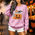 thumbnail image 5 of BVOFAR Womens Halloween Sweatshirts Spooky Ghost Print Pullovers Fall Work Crewneck Long Sleeve Sweater Tops Halloween Costumes XS, 5 of 6