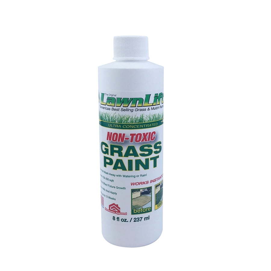 LawnLift 8 OZ. Grass Paint concentrate. Covers up to 250 sq. feet of yellowed lawn. Non-toxic