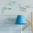 thumbnail image 2 of Dayesque 3pcs Wood Seagull Wall Decor Wooden Beach Wall Decor Coastal Theme Wall Art Seagull Wall Sculpture Sea Birds Wall Hanging for Living Room Bedroom Dining Room, 2 of 9