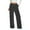 Black #815, variant on Casual Pants for Women Striped Wide Leg Drawstring Elastic Waist Knit Baggy Sweatpants With Pockets for Travel