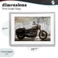 thumbnail image 4 of Stupell Industries Traditional Sunset Ride Motorcycle Gray Framed Print Under Glass, 23 x 17, by Kim Allen, 4 of 8