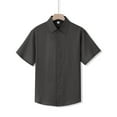 thumbnail image 4 of Men's Casual Short Sleeve Button Down Shirt Solid Color Polyester Comfortable Daily Wear, 4 of 8