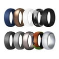 thumbnail image 2 of 10pcs 8.7mm De Ancho De Goma Flexible De Silicona Anillo De Finger Banda De Finger Siets8 Sunnimix Banda de anillo de dedo de silicona, 2 of 8