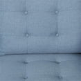 thumbnail image 4 of Noble House Cicely Tufted Fabric 3 Seater Sofa, Blue, Dark Brown, 4 of 12