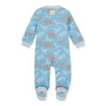 thumbnail image 2 of Burt's Bees Baby Baby Boy Sleep and Play PJs, 100% Organic Cotton One-Piece Romper Jumpsuit Zip Front Pajamas, 2 of 2