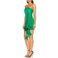 thumbnail image 3 of Coduop Women Elegant Metallic Party Cocktail Dress Strapless Patchwork Bodycon Dress Evening Gown, 3 of 5