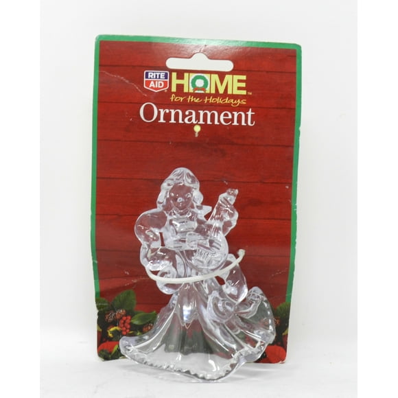 Home For The Holidays Christmas Angel Plastic Ornament Clear