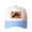 Sky Blue, variant on Upper Peninsula of Michigan Leather Patch Embroidered Color Block Trucker Hat Unisex Adjustable Cotton Breathable Fashion Cap for Travel Daily Wear