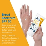 CeraVe Hydrating Mineral Sunscreen SPF 50 for Sensitive Skin, Kids & Adults Body Lotion 5 fl oz