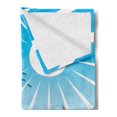 thumbnail image 2 of Nautical Soft Flannel Fleece Blanket, Oleanders and Sailing Boat in the Sea Sunny Day Gulls Positive Life Theme, Cozy Plush for Indoor and Outdoor Use, 50" x 70", Blue Orange White, by Ambesonne, 2 of 5