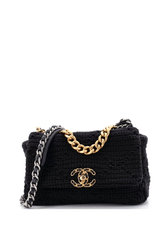 Pre-Owned 19 Flap Bag Crochet Medium By Rebag