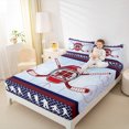 thumbnail image 4 of Homewish Ice Hockey Game Twin Sheet Sets,Sport Helmet Twin Fitted Sheet,Red Blue Flat Sheet For Boys Kids,Luxury Bedroom Decor,3 Pieces, 4 of 7