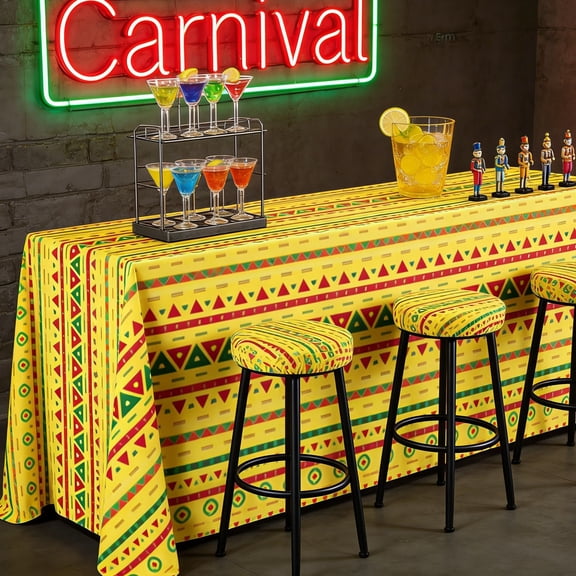 Carnival Decorations,Carnival Theme Party Decorations,Carnival-themed Tablecloth 108 X 54 Inches A Festive Rectangular Tablecloth Suitable For Dining Table Decoration And Party Supplies(A)