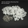 thumbnail image 3 of Uxcell LED Mounting Clips Fixing Clamps Holder Fit 8mm Silicone Waterproof LED Strip Lighting Clear 100 Pack, 3 of 5