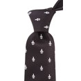thumbnail image 4 of Scott Allan Collection Fleur De Lis Black Necktie | Standard Size 3.3" Adult Black Tie, 4 of 7
