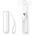 thumbnail image 1 of Handheld Mini Fan, 3 IN 1 USB Rechargeable Portable Fan [12-19 Working Hours] with Power Bank, Flashlight, Pocket Design for Travel/Summer/Concerts/Lash, Gifts for Women (White), 1 of 5