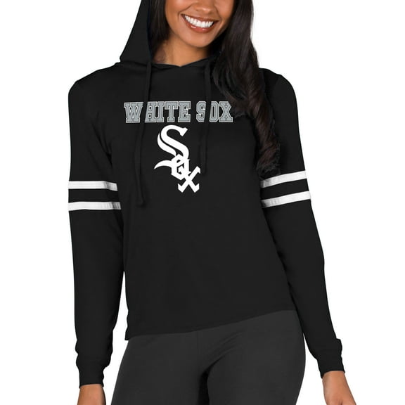 Women's Concepts Sport  Black Chicago White Sox Marathon Lightweight Lounge Pullover Hoodie