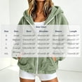 thumbnail image 3 of PRINxy Women's Cozy Sherpa Long Sleeve Hooded Full Zip Jacket with Drawstring and Side Pockets for Fall Winter Casual Green L, 3 of 7