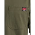 thumbnail image 3 of Wrangler Workwear Men's Short Sleeve Heavyweight Pocket Crew Work Shirt, size S-2XLT, 3 of 7