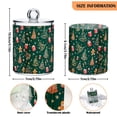 thumbnail image 5 of Yayeee 4 Pack Qtip Holder Bathroom Cotton Swab Canister with Lid Clear Dispenser Set, Green Christmas Gingerbread, 5 of 6