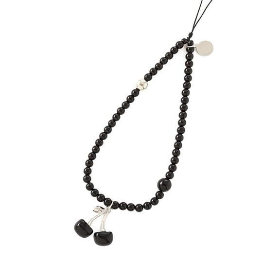 AOOOWER Multipurpose Lovely Cherry Beaded Phone Jewelry Accessory Adds Elegant to Your Personalize Items Daily Casual Use