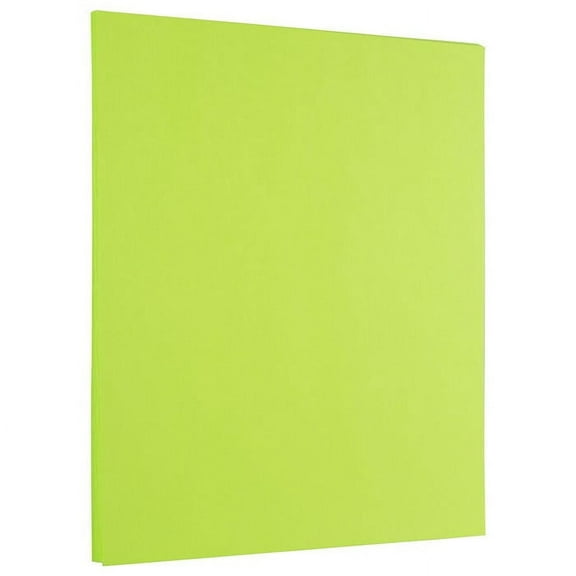 JAM Paper Solid Colors, 8 1/2 x 11, Wasabi Lime Green, 24lb, 250 per Pack