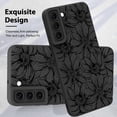 thumbnail image 3 of Funda de teléfono MZELQ de silicona negra con estampado floral para Samsung Galaxy S22 Plus, 3 of 6