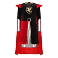 thumbnail image 2 of Moggemol Garçons Enfants Costumes de Chevalier Médiéval Tunique à Manches Longues avec Cape Complète Tenue de Roi Conquérant Rouge 6, 2 of 5