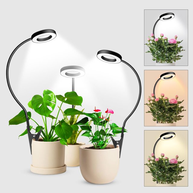 Wolezek Luces de cultivo para plantas de interior 2 en 1, 3 colores, paquete de 3