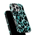thumbnail image 6 of DesignSkinz Scratch-Resistant Hard Slim Case Compatible with iPhone 15 Plus (Compatible with MagSafe) - Vector Hot Turquoise Cheetah Print, 6 of 9