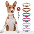 thumbnail image 3 of Wolfone Waterproof Dog Collar with Quick Release Buckle， Cute Adjustable Collar for Dogs Comfort Sturdy Durable Odor Proof Easy Care（Cookie Chocolate 37.5-55cm）, 3 of 7