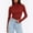 Red, variant on Women's Comfortable Solid Color Tight Long Sleeve Round Neck Underlay