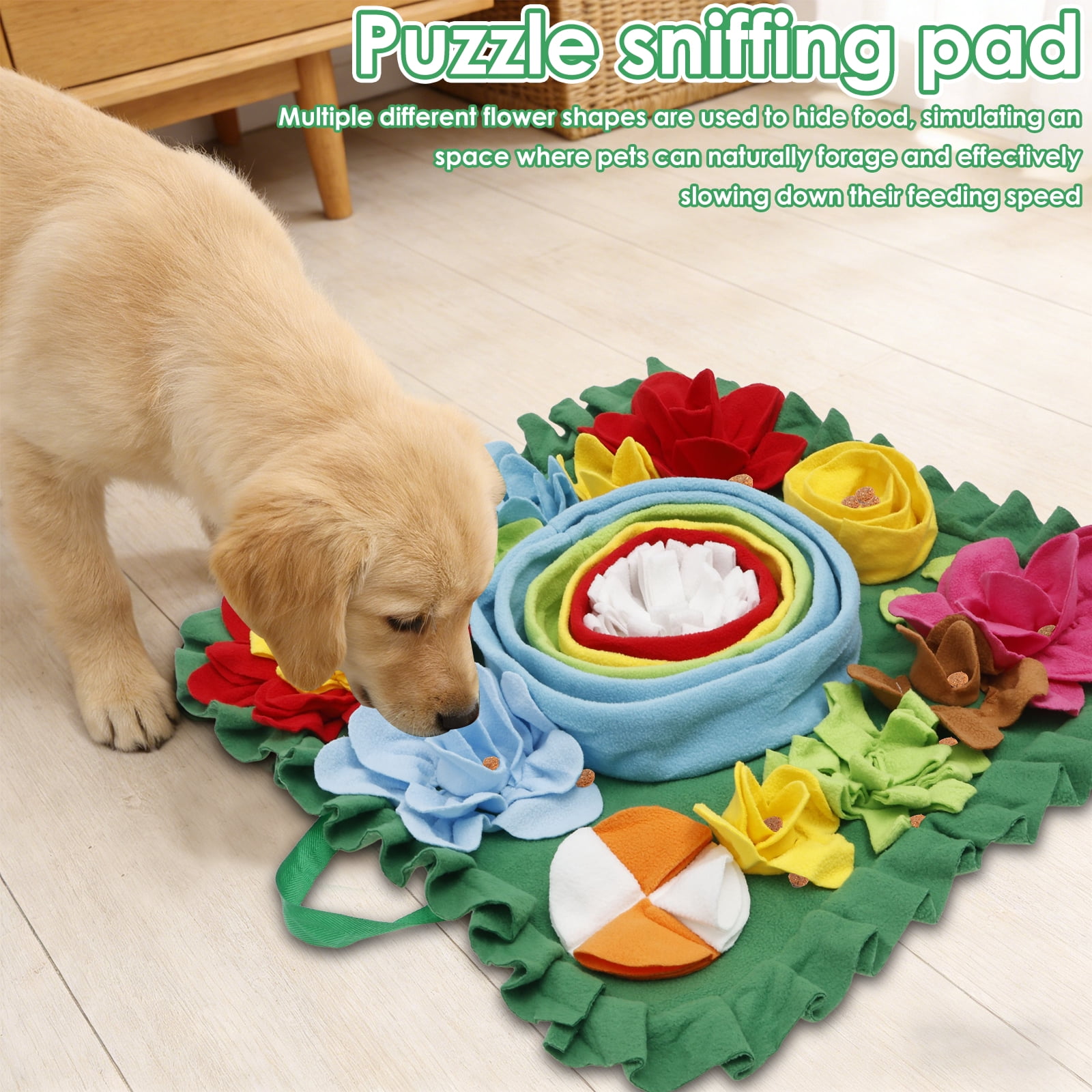 Snuffle Mat Interactive Dog Toy to Keep Them Busy | Puppy Puzzle Slow Feeder Treat | Dog Lick Mat Enhancement for Training and Stress Relief