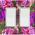 thumbnail image 1 of Metal Light Switch Plate Cover Elegant Purple Floral Nature Scripture Damask FLW087, 1 of 14