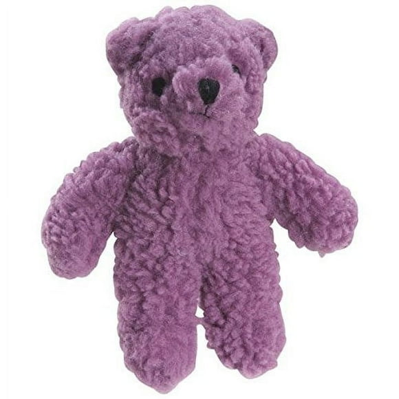 Zanies Berber Bears Soft Plush Dog Toys Durable Fleece Squeaker Toys for Dogs Cute Bear(Purple)