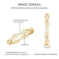 thumbnail image 6 of Rosec Jewels Certified Moissanite Eternity Ring for Women - Moissanite Braided Ring - D-Vs1 Quality, 10K Yellow Gold, US 4.00, 6 of 9