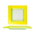 thumbnail image 2 of Glass Dinnerware 6" x 6" Square Yellow Glass Plate (Set of 4), 2 of 2