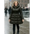thumbnail image 3 of Womens Premium Lightweight Puffer Jacket Black Quilted Down Winter Coat-XL, 3 of 9