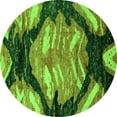 thumbnail image 1 of Ahgly Company Indoor Round Abstract Green Modern Area Rugs, 6' Round, 1 of 4