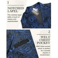 thumbnail image 5 of COOFANDY Mens Suit Vest Paisley Floral Victorian Vests Gothic Steampunk Formal Waistcoat Tuxedo Vests with Notched Lapels, 5 of 11
