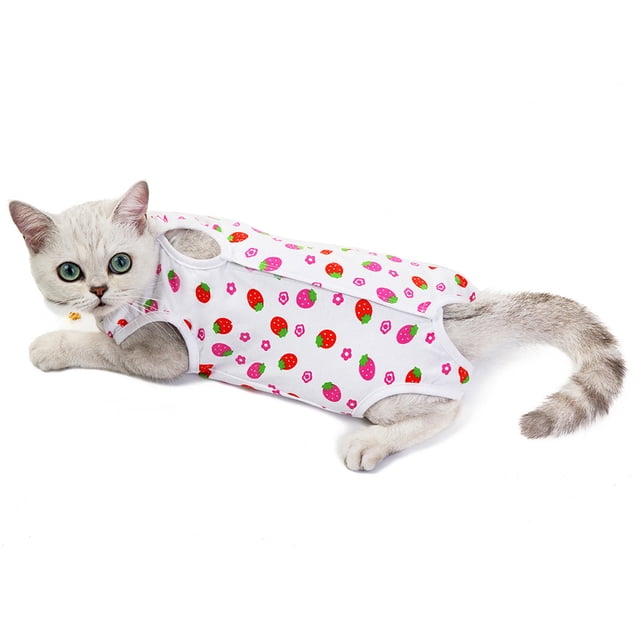 Ropa de algodón para destete de gatos y perros pequeños, mono de esterilización, traje de recuperación quirúrgica antilamidos, trajes para cachorros y gatitos.