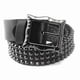 thumbnail image 3 of Men Genuine Leather Belt Spike Rivet Studded Fashion Punk Hop Waistband Cowhide Leather Belt Unisex Jeans Accessories, 3 of 5