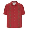 thumbnail image 5 of AHTJRT Men's Summer Beach Shirt Shell Spiral Geometry Vibrant Coastal Styling Red XL, 5 of 5