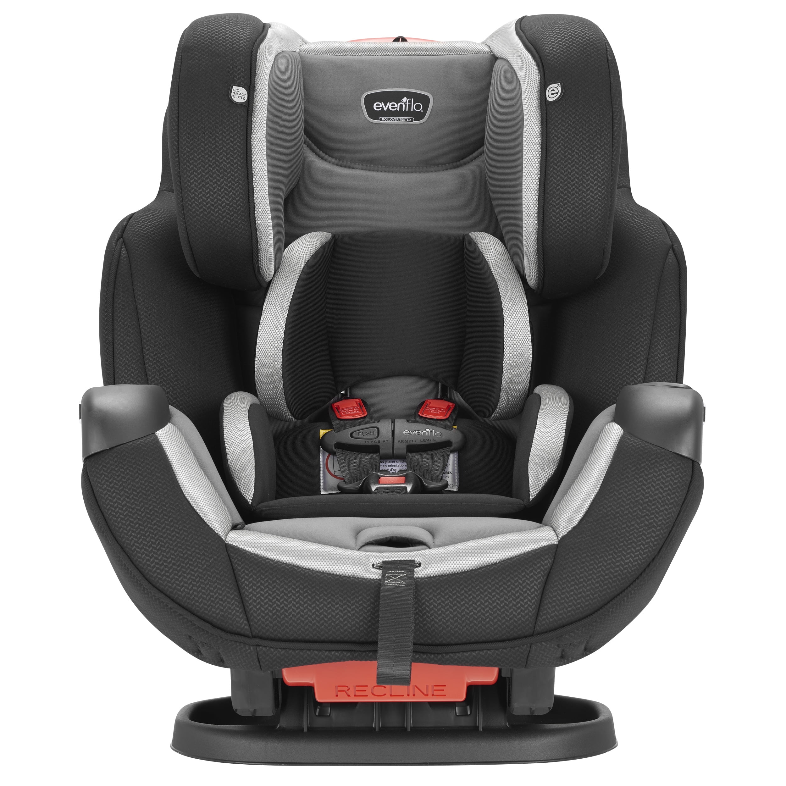 Evenflo Symphony Elite All in One Convertible Car Seat Solid Print Gray