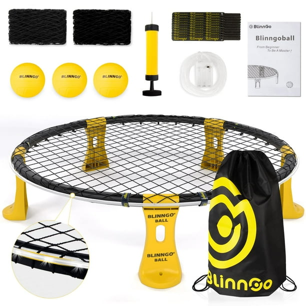 Set de juego Roundnet Blinngo Pro Kit con luz LED y 3 bolas