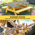 thumbnail image 6 of Yellow Truck Table Cloths for 6 Foot Rectangle Tables, Farmhouse Bee Daisy Black White Buffalo Plaid Patio Waterproof Elastic Fitted Tablecloths, Washable Rectangular Table Cover for Camping, 6 of 8