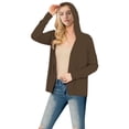 thumbnail image 4 of Women's Hooded Mid-Length Cardigan - Lightweight Loose Cover Up with Sun Protection, Poly Cotton Blend for Beach & Outdoor, 4 of 5