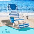 thumbnail image 6 of Open Box Ostrich Altitude 3N1 Outdoor Beach Lounge Chair with Footrest, Stripe, 6 of 9